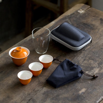 Journey Eternal Travel Tea Set Cover Bowl Set Quick Guest Cup One Pot Two Cup Three Cup Japanese Carrying Case Custom