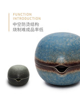 Boxi small dome T1 portable outdoor travel car Ceramic Kung fu tea tea set Tea tray One whole set