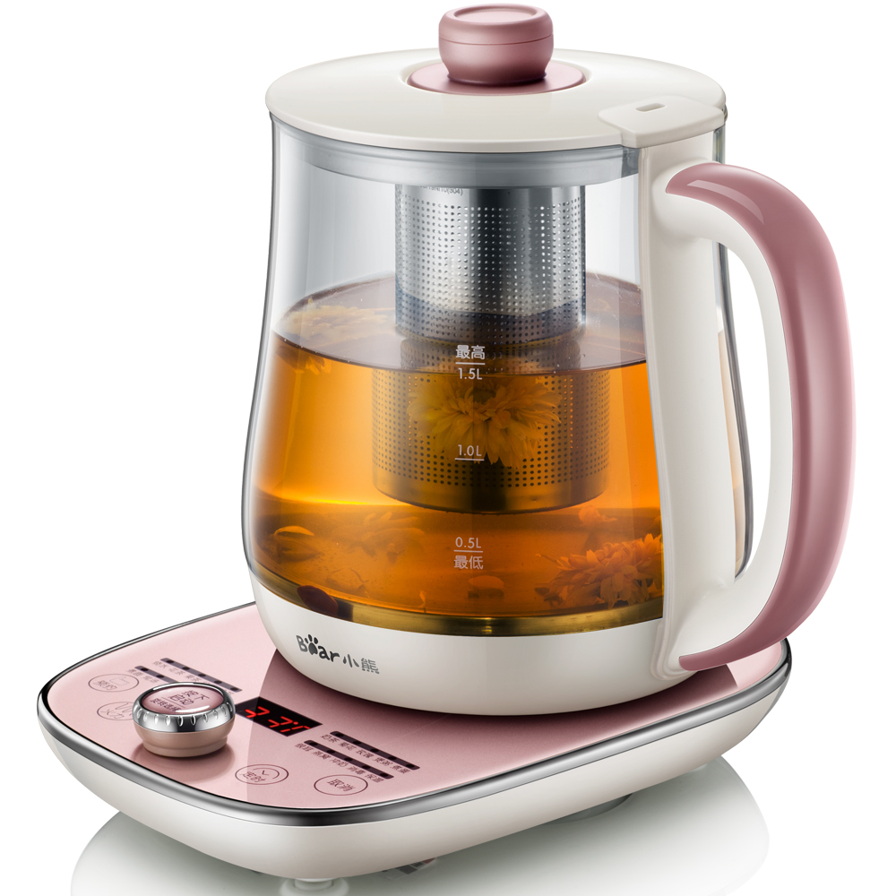 bear health pot automatic glass multi-function electric heating kettle health flower teapot mini tea maker insulation