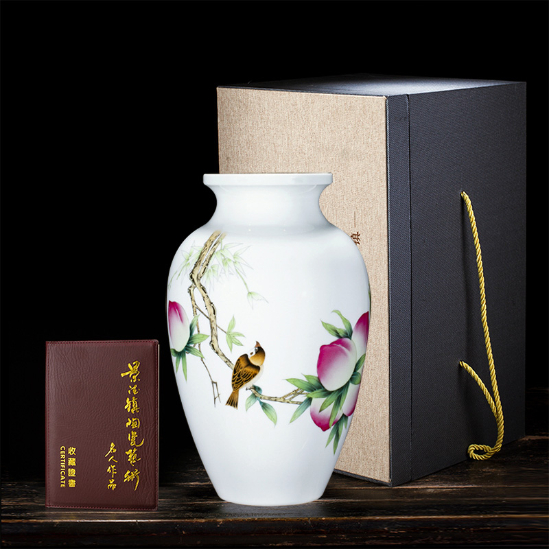 Jingdezhen ceramics hand - made vases sitting room furniture decoration new Chinese flower arranging art porch place ornament