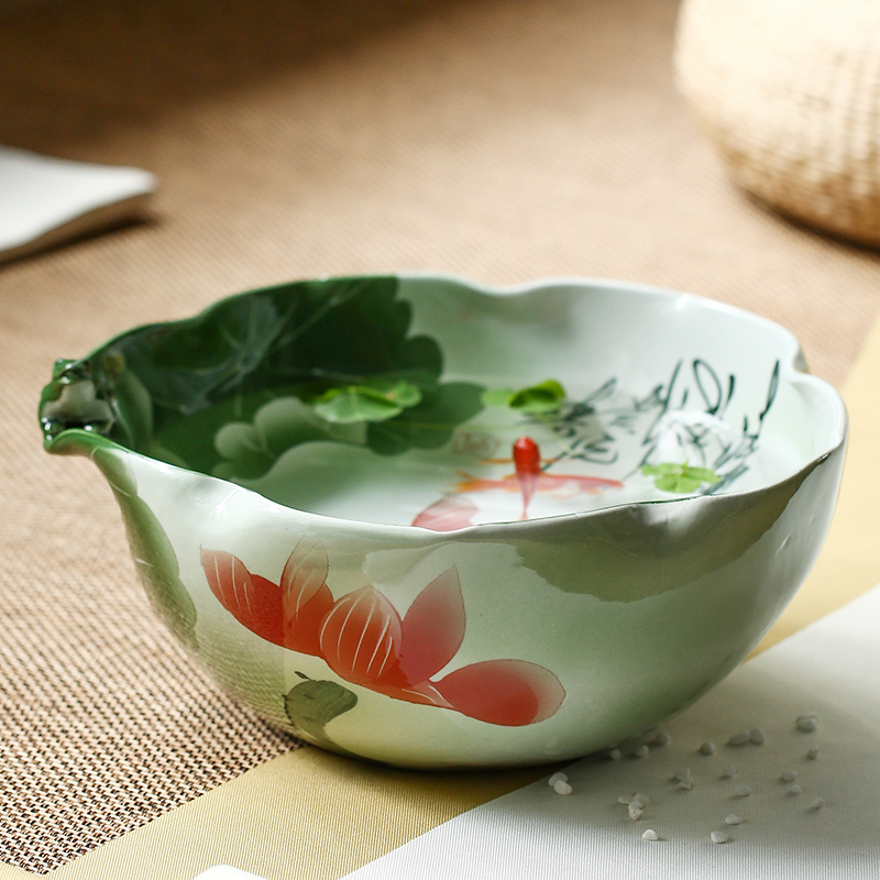 Jingdezhen ceramic furnishing articles aquarium water shallow water lily cuhk refers to basin water lily tortoise cylinder storage cylinder porcelain