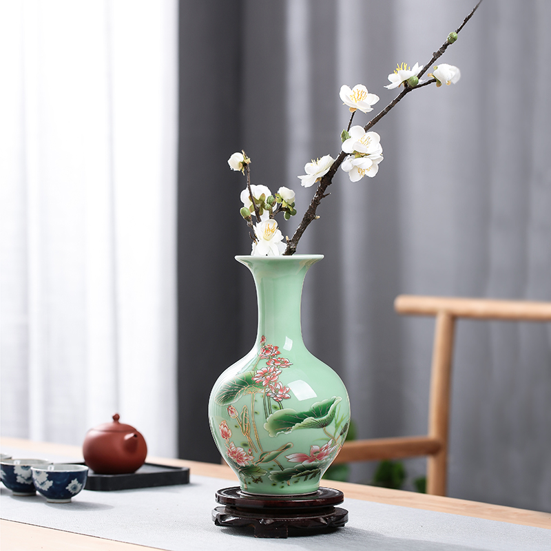 Jingdezhen ceramics vase figure in the sitting room is dried flower arranging flowers style of household act the role ofing is tasted furnishing articles manual arts and crafts