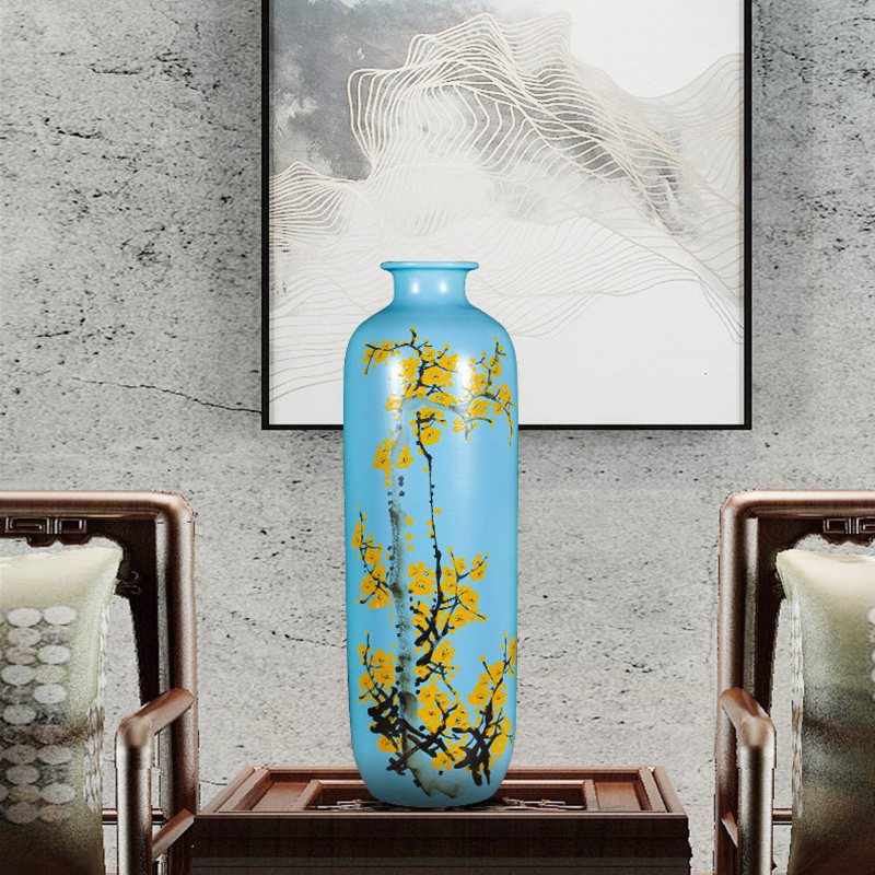 Jingdezhen ceramics modern new Chinese style of large vases, hand - made dried flowers, flower arrangement, the sitting room TV ark, furnishing articles