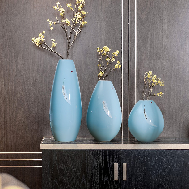 Large ceramic vase landed Chinese nostalgic home decoration flower arranging hydroponic sitting room place wedding housewarming gift
