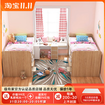 Nordic childrens bed girl boy bed wardrobe one half height bed combination bed storage bed second child multifunctional furniture
