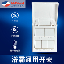 Shanghai Songday Yuba switch universal five-open 86 type five-in-one with cover panel Air-heated bathroom bathroom waterproof