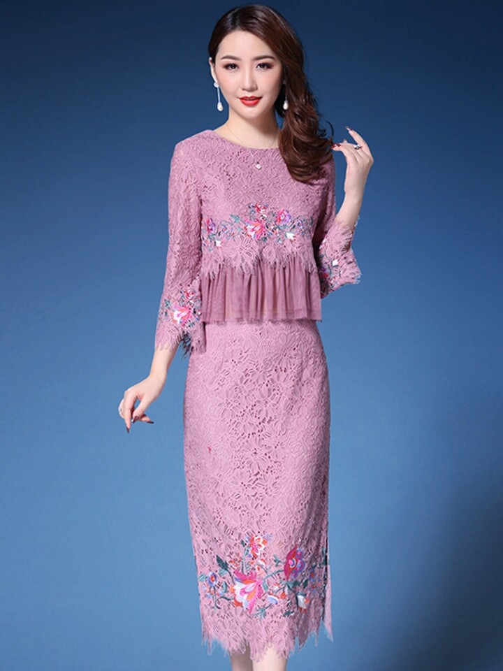 婚礼妈妈两件套裙婚宴婆婆丈母娘套裙