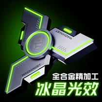 Fingertip gyro luminous alloy luminous intercturnal trembling sound toy decompress and decompress the deviner