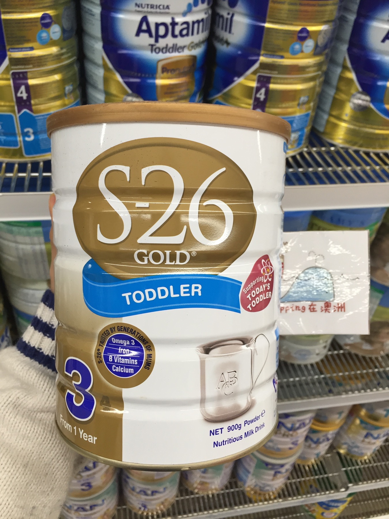 澳洲直邮:wyeth惠氏s-26金装婴儿牛奶粉3段1~3岁900g包邮