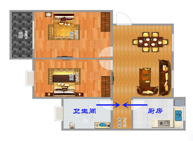 家中卫生间门对厨房门,你注意到了吗?