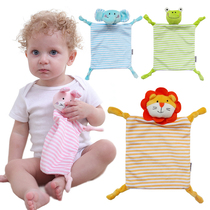 Newborn baby hand grabbing saliva towel appeasing towel doll 01-year-old newborn baby puzzle toy Entrance Trumpet