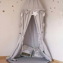 Nordic Ins Style Childrens Game Tent Crib Decoration Window Mantle Wool Ball Side Dome Game House Tent