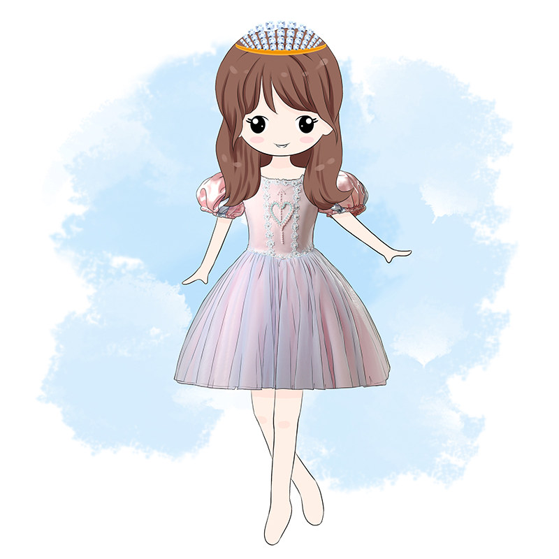 涤纶图案:卡通动漫风格:公主适用性别:女颜色分类:c2-126【粉色 长裙