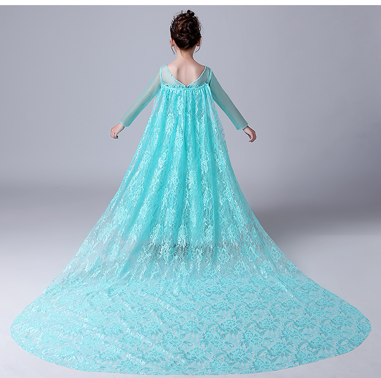 爱莎公主裙圣诞节童装冰雪奇缘女王裙子儿童艾莎女童elsa连衣裙冬