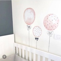 INS Nordic style childrens room balloon Flamingo wall sticker sticker PVC Kindergarten cartoon wall sticker Home decoration painting