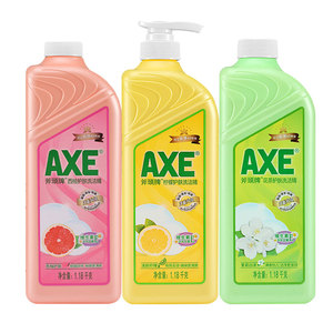 AXE/斧头牌洗洁精柠檬西柚花茶1.18kg*3大桶家用不伤手包邮家庭装