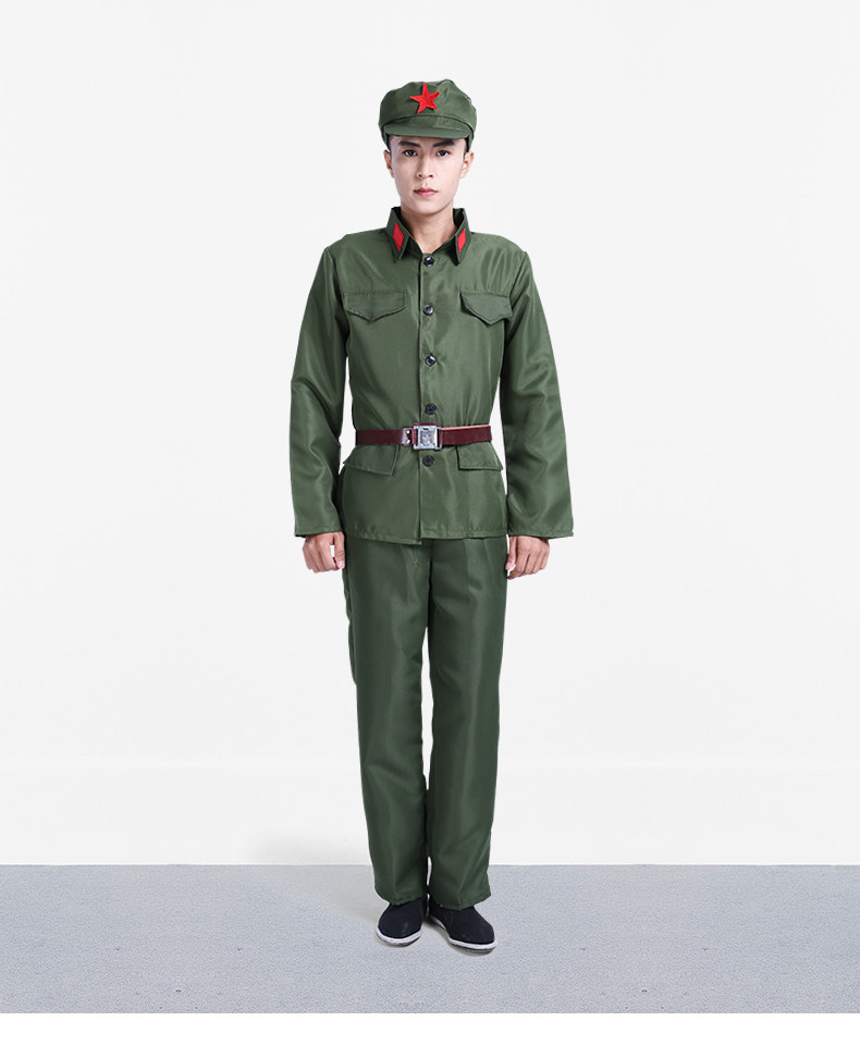 成人八路军演出服儿童红军衣服服装小红卫兵服新四军男女军装套装