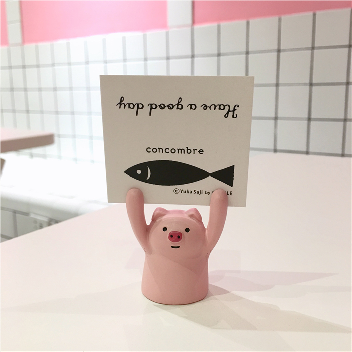 girl heart cute creative ceramic piggy frog message clip note clip business card clip photo clip decorative ornaments