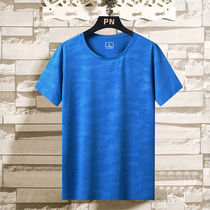 Outdoor sports short-sleeved T-shirt mens quick-drying sweat-absorbing breathable summer camouflage running fitness quick-drying clothes large size T-shirt women
