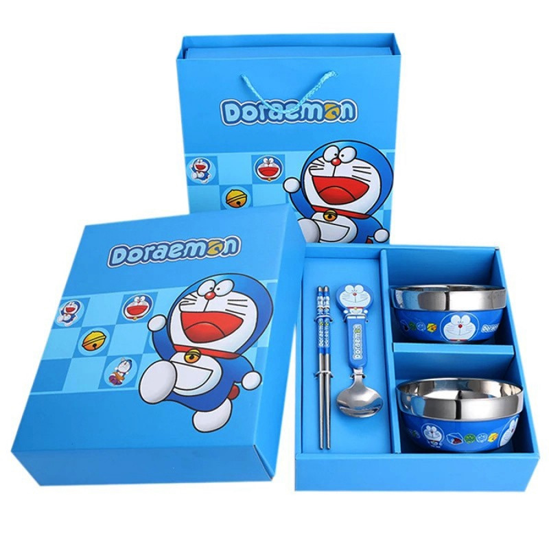 Stainless steel 2-3-4-5-6 years old children tableware suit to eat baby children eating the food from express cartoon run out