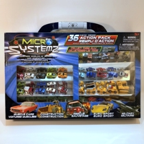 Childrens plastic simulation mini combination car engineering car fire truck tank sports car car etc 3 5 cm