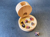Board game dice tower dice storage mini portable little man bamboo and wood Lao Chu wood art fifth bullet