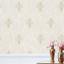 Three-dimensional embossed European Damascus wallpaper Khaki light gray Jane European wallpaper Light green beige