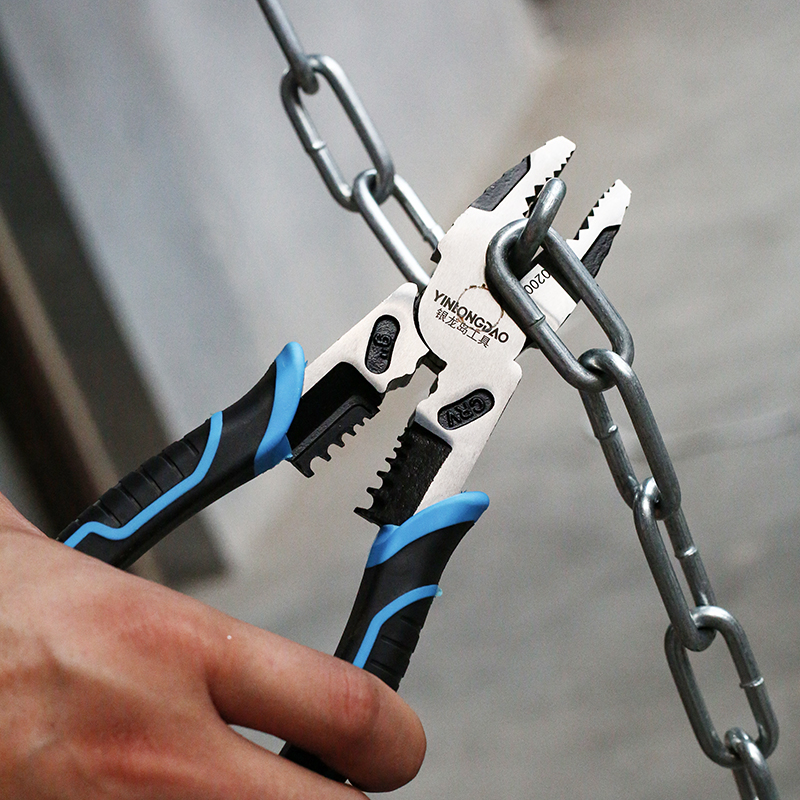 老虎钳子工业级省力手钳电工多功能德国万能虎口钳万用钢丝钳9寸