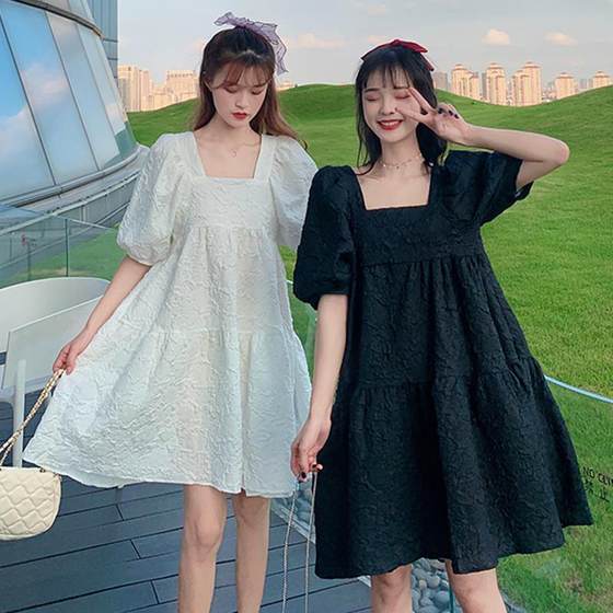 Summer 2023 new French sweet square collar bubble sleeve sleeve high waist high waist, thin loose girlfriend dress dress female
Summer 2023 new French sweet square collar bubble sleeve sleeve high waist high waist, thin loose girlfriend dress dress female