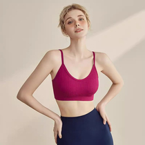 Different from the past丨Slim strap one-cup breathable yoga bra for women with cat ears and beautiful back shock-proof push-up sports vest