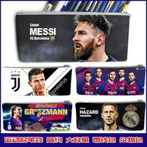 Barcelona Juventus Real Madrid Messi C Roazza Mbappe Football Club Pencil stationery bag box