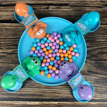 Trembling online red with large number of fun greed for eating frogs eating bean-bean toy pairs for parent-child interaction Child puzzle class