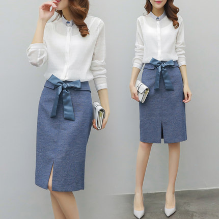 2018春装新款女的连衣裙韩版时尚套装雪纺衬