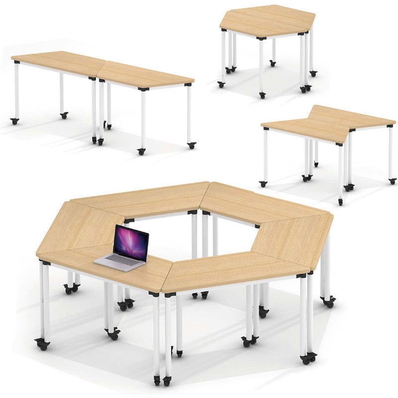 中小学生课桌学校课桌椅培训桌辅导班绘画书法桌梯形桌厂家直销