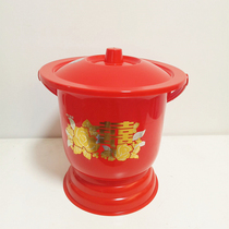 Interior with small room red pickup traditional wedding handpiss handpick sputum sputon barrel married