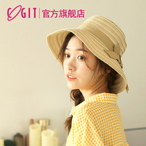 Japanese COGIT Japanese Lady bonnet hat straw hat beige blue sunshade sunscreen