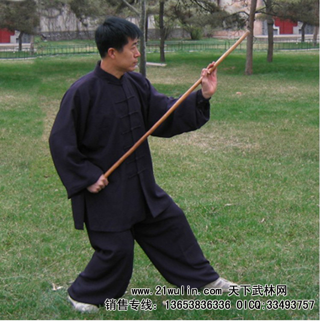 传统型带黄皮白蜡杆太极短棍 鞭杆 形意十三把 武术棍