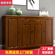 Solid wood shoe cabinet doorway 23 four doors multilayer large capacity Balcony Containing Lockers Modern Chinese 1 6m