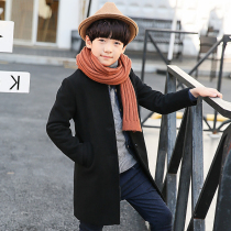 Childrens coat boy fur coats autumn winter clothing 2021 The new ocean Korean version of the Han Chinese version of the childrens medium long section