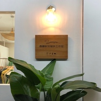 Creative high-end solid wood Net red clothing store cafe Teahouse yoga room studio signature door personalized customization