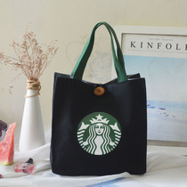 Small Qi lunch box bag Office workers simple tote bag Bento bag handbag ins lunch box bag fashion Bento bag