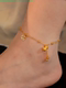 새로운 중국 스타일 Caicai Nafu Hulu Tassel Fu 브랜드 Anklet Titanium Steel Fading Light Luxury Flashing Anti-Allergic Foot Jewelry 새로운 중국 스타일 Caicai Nafu Hulu Tassel Fu 브랜드 Anklet Titanium Steel Fading Light Luxury Flashing Anti-Allergic Foot Jewelry