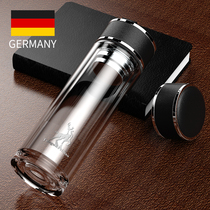 Crystal double glass glass heat-proof explosion-proof high-temperature water Cup household female mens high-grade transparent thermal insulation tea cup