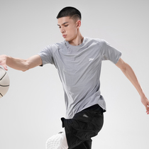 UZIS basketball quick-drying short sleeve male summer ice silk sweat absorption breathable fitness sports round neck loose solid color T-shirt