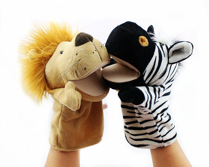 腹语动物手偶玩具娃娃嘴巴能动亲子游戏讲故事卡通手套玩偶能张嘴