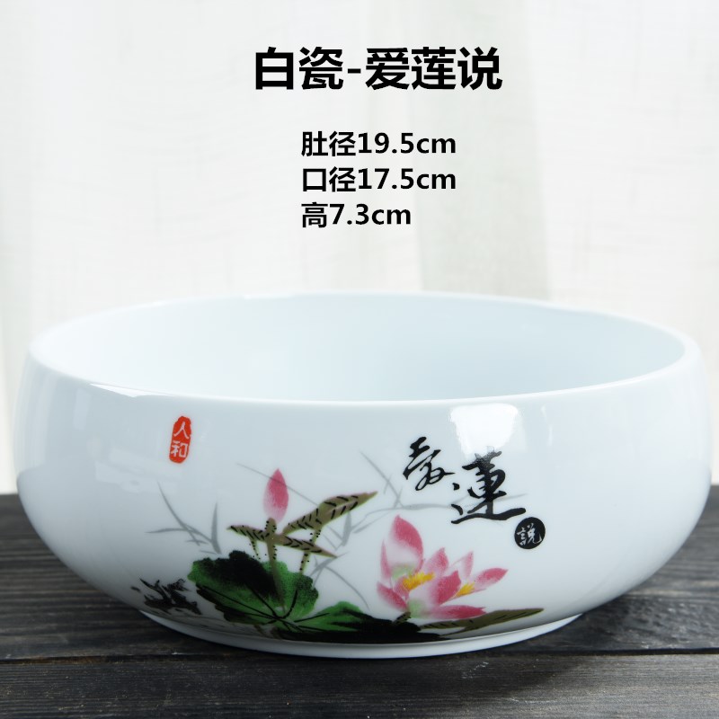 Refers to flower POTS of money grass other ceramic hydroponic container big contracted large pore water lily bowl lotus creative, fleshy