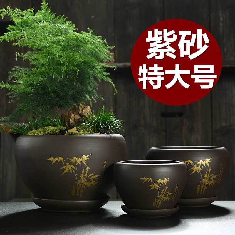 Heavy flowerpot ceramic large tray with special offer a clearance violet arenaceous bracketplant creative household more than other meat big flower pot