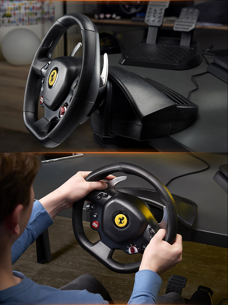 图马思特thrustmastert80游戏方向盘ps4pc电脑赛车游戏240度