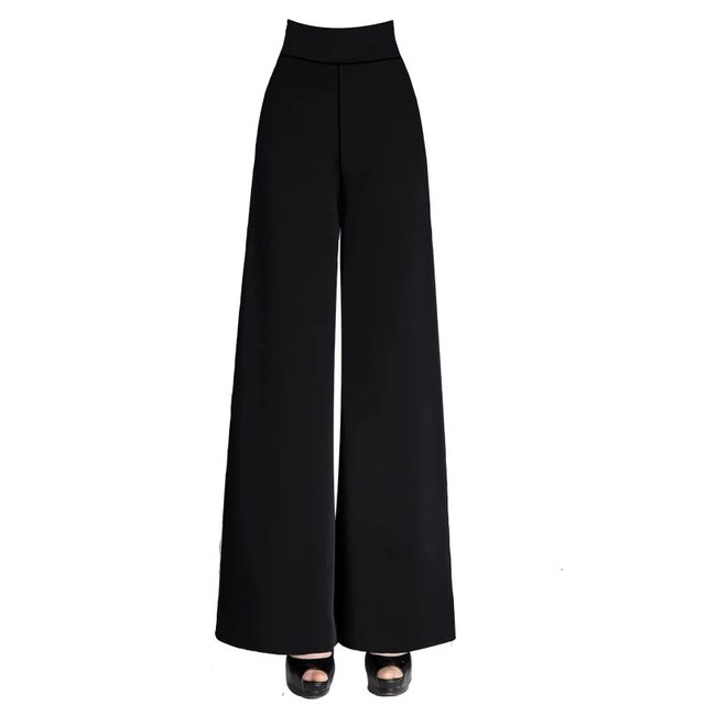Lengthened vertical waist high-waist wide-leg pants women summer spring and autumn casual wild non-iron straight wide leg big feet mop dancing pants Lengthened vertical waist high-waist wide-leg pants women summer spring and autumn casual wild non-iron straight wide leg big feet mop dancing pants