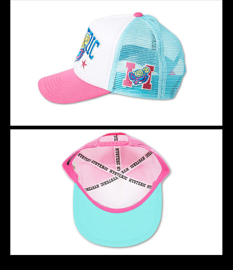 黑超奶嘴hystericmini帽子透气网棒球帽刺绣机车帽防晒遮阳太阳帽